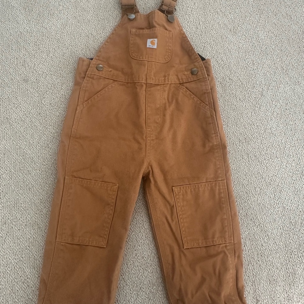 Carhartt Toddler Fleece Lined Tan Bib Overalls